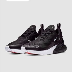 NIKE Air Max 27c Black and White Sneakers